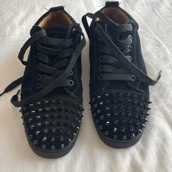 Christian Louboutin Black Shoes with Signature Red Soles - Picture 3 of 5